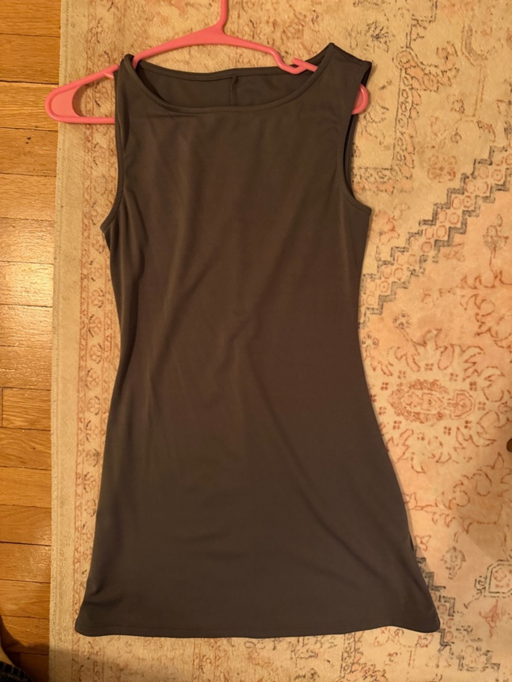 Sleeveless Midi Dress in Charcoal Gray